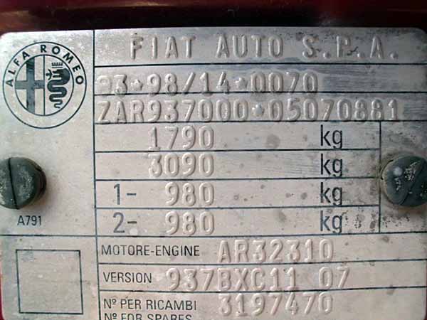 Alfa Romeo 147 2004    EN DESARME